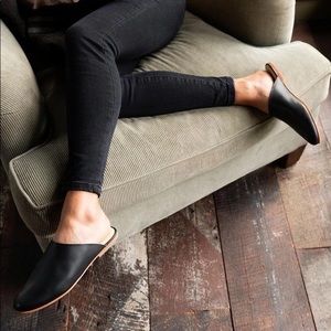 Nisolo Lima Anthropolgie Slip-On Leather Mules Flats Slipper Clog